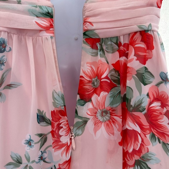 Lulu's Pink Sleeveless V-Neck Maxi Dress for Wedding’s #A1 - Picture 5 of 10